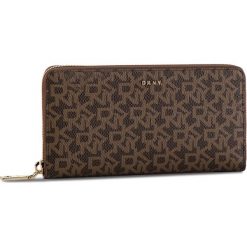 Duży Portfel Damski DKNY - Bryant New Zip Around R831J658 Mocha Logo/Nvy 6MN 242. Brązowe portfele damskie DKNY, ze skóry ekologicznej. Za 509,00 zł.