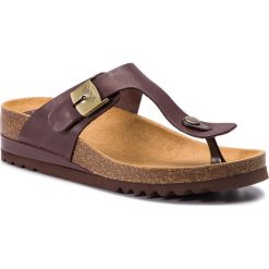 Japonki SCHOLL - Glam Ss 1 F27407 1019 Dk Brown. Pomarańczowe klapki damskie Scholl, z aplikacjami, ze skóry, bez obcasa. W wyprzedaży za 269,00 zł.