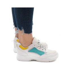 Wielokolorowe modne obuwie sportowe YM-31 L.GREEN. Żółte buty sportowe damskie ButyModne, bez wzorów, klasyczne, trekkingowe. Za 69,00 zł.