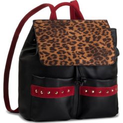 Plecak MENBUR - 470300012 Animal Print. Czarne plecaki damskie Menbur, bez wzorów, ze skóry ekologicznej. Za 259,00 zł.
