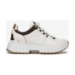 Michael Kors Cosmo Trainer Tenisówki Biały. Białe koturny damskie Michael Kors, bez wzorów, z materiału, bez zapięcia. Za 855,95 zł.