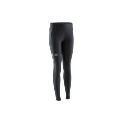Legginsy do biegania długie RUN DRY damskie. Czarne legginsy sportowe damskie KALENJI, xl, bez wzorów, z elastanu, do biegania. Za 39,99 zł.