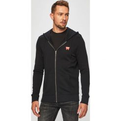 Wrangler - Bluza. Czarne bluzy męskie Wrangler, s, z bawełny, z kapturem. Za 249,90 zł.