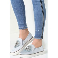 Trampki damskie slip on: Szare Slip On Here We Go Again