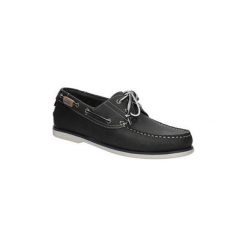 Mokasyny męskie: Buty żeglarskie Wrangler Mokasyny granatowe skórzane sznurowane Ocean Leather WM171120