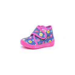 Superfit Girls Kapcie Bully Blumen water kombi - niebieski - Gr.Moda (6 - 24 miesięcy ). Niebieskie buciki niemowlęce marki Superfit, z bawełny. Za 99,00 zł.