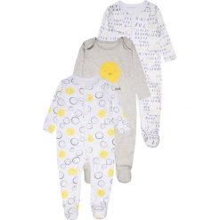 Bielizna chłopięca: mothercare UNISEX MODERN LAYETTE SLEEPSUIT BABY 3 PACK Piżama grey