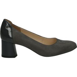 Czółenka - F961-18 PU GR. Szare czółenka zamszowe Venezia. Za 299,00 zł.