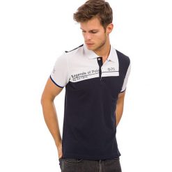Koszulka polo w kolorze granatowo-białym. Niebieskie koszulki polo męskie GALVANNI, xl, z nadrukiem, polo, bez rękawów. W wyprzedaży za 99,95 zł.