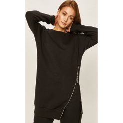Answear - Bluza. Czarne bluzy damskie ANSWEAR, s, bez wzorów, z elastanu, z długim rękawem, długie, bez kaptura. W wyprzedaży za 129,90 zł.