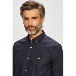 Lacoste - Koszula. Czarne koszule męskie na spinki Lacoste, l, z bawełny, button down, z długim rękawem. Za 449,90 zł.