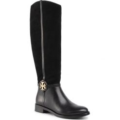 Oficerki TORY BURCH - Miller 25Mm Boot 57752 Perfect Black 004. Czarne kozaki damskie Tory Burch, ze skóry, bez obcasa, na obcasie, bez zapięcia. Za 2129,00 zł.