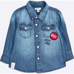 Blukids - Koszula dziecięca 68-98 cm. Szare koszule męskie jeansowe marki Blukids, z klasycznym kołnierzykiem, z długim rękawem. W wyprzedaży za 79,90 zł.