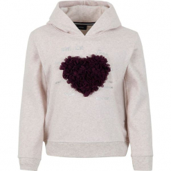 Bluza w kolorze szarym. Białe bluzy dziewczęce z nadrukiem marki Marc O'Polo Junior, z okrągłym kołnierzem, z długim rękawem. W wyprzedaży za 105,95 zł.