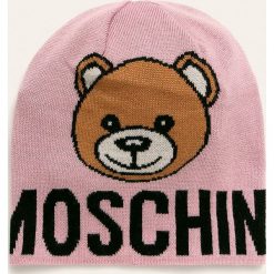 Moschino - Czapka. Czarne czapki damskie MOSCHINO, na zimę, z wełny. Za 279,90 zł.