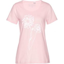T-shirt bonprix pastelowy jasnoróżowy - biały. Różowe t-shirty damskie bonprix, z nadrukiem, bez kołnierzyka. Za 34,99 zł.