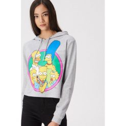 Bluza The Simpsons - Jasny szary. Szare bluzy damskie Sinsay, s, bez wzorów, bez rękawów, bez kaptura. Za 59,99 zł.