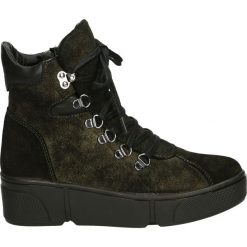 Botki - 107308 KHAK S. Czarne botki damskie skórzane Venezia. Za 379,00 zł.