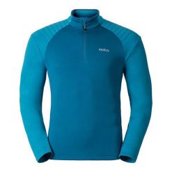 Bluzy męskie: Odlo Bluza tech. Odlo Midlayer 1/2 zip PACT kolor niebieski, roz. XXL (527082XXL)