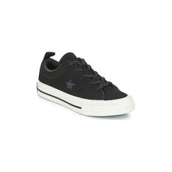 Buty Dziecko Converse ONE STAR NUBUCK OX. Czarne trampki dziewczęce Converse, bez wzorów, z nubiku, bez zapięcia. Za 199,20 zł.