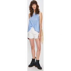 Answear - Bluzka. Pomarańczowe bluzki damskie ANSWEAR, s, bez wzorów, z elastanu, bez kołnierzyka, bez rękawów. W wyprzedaży za 49,90 zł.