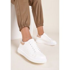 Biało-Beżowe Sneakersy Therian. Białe sneakersy damskie Renee. Za 89,99 zł.