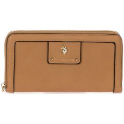 U.S. POLO ASSN. portfel damski Palm Beach brązowy. Pomarańczowe portfele damskie U.S. Polo Assn., bez wzorów. Za 189,00 zł.