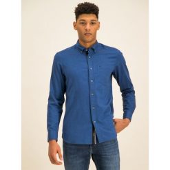 Koszula Calvin Klein Brushed Twill K10K104884. Niebieskie koszule męskie Calvin Klein, m, bez wzorów, z bawełny, casualowe, bez kołnierzyka, bez rękawów. W wyprzedaży za 269,00 zł.