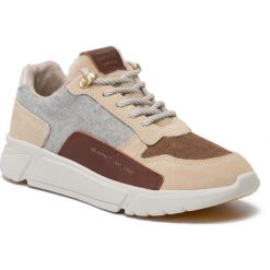 Sneakersy GANT - Madison 19533963 Maca beige/Gray mel. G118. Brązowe półbuty damskie GANT, ze skóry. W wyprzedaży za 329,00 zł.