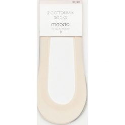 2 pack balerinek. Szare skarpetki damskie Moodo, bez wzorów, z elastanu. Za 11,99 zł.