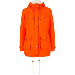 Parka na podszewce bonprix ciemnopomarańczowy. Pomarańczowe kurtki damskie bonprix, bez wzorów, bez kaptura. Za 239,99 zł.