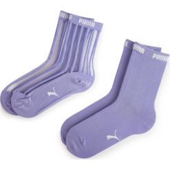 Zestaw 2 par wysokich skarpet damskich PUMA - 907366 Pastel Lavender 05. Fioletowe skarpetki damskie Puma, bez wzorów, z elastanu. Za 39,00 zł.