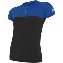 Sensor T-Shirt Damski Z Guzikami Merino Air Pt Niebiesko-Czarny M. Niebieskie koszulki damskie termoaktywne Sensor, m, bez wzorów, z dzianiny. W wyprzedaży za 175,00 zł.
