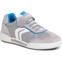 Sneakersy GEOX - J Poseido B. D 02BCD 01422 C1295 D Grey/Sky. Szare trampki chłopięce Geox, bez wzorów, ze skóry, na rzepy. W wyprzedaży za 249,00 zł.
