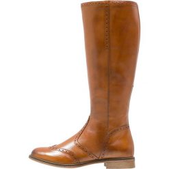Pier One Kozaki cognac. Brązowe buty zimowe damskie Pier One, z materiału. Za 419,00 zł.
