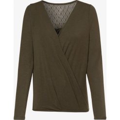 Vero Moda - Damska koszulka z długim rękawem – Vmhoney, zielony. Zielone koszulki damskie Vero Moda, s, w koronkowe wzory, z koronki, bez kołnierzyka. Za 89,95 zł.
