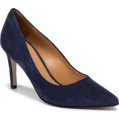 Szpilki SOLO FEMME - 75403-88-K32/000-04-00 Granat. Niebieskie półbuty damskie Solo Femme, bez wzorów, ze skóry, bez obcasa, na obcasie, bez zapięcia. W wyprzedaży za 239,00 zł.