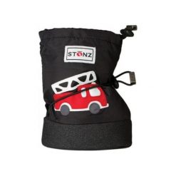 Stonz nieprzemakalne kapcie/ocieplacze/śniegowce chłopięce z wozem strażackim Infant S czarne. Czarne buciki niemowlęce Stonz, na wiosnę. Za 199,00 zł.