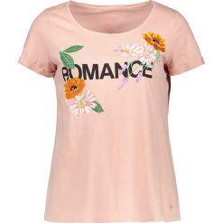 Koszulka w kolorze jasnoróżowym. Różowe t-shirty damskie Tom Tailor, m, z aplikacjami, z bawełny, z okrągłym kołnierzem. W wyprzedaży za 43,95 zł.