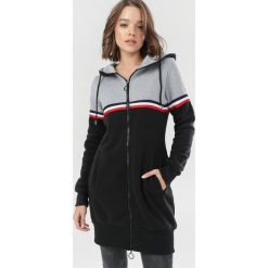 Czarno-Szara Bluza Urricea. Szare bluzy damskie Born2be, s, bez wzorów, bez rękawów, bez kaptura. Za 109,99 zł.