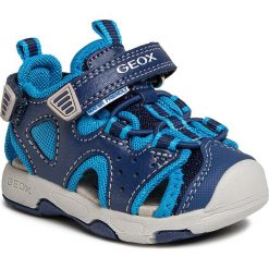 Sandały GEOX - B S.Multy B. A B020FA 0FE14 C4231 M Navy/Sky. Niebieskie sandały chłopięce Geox, ze skóry ekologicznej, bez zapięcia. W wyprzedaży za 179,00 zł.