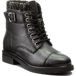 Botki LANQIER - 41C869 Dark Silver. Czarne botki damskie na obcasie marki Lanqier, z materiału. W wyprzedaży za 189,00 zł.