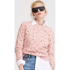 Bluza z bawełny organicznej - Różowy. Różowe bluzy damskie Reserved, s, bez wzorów, z bawełny, bez rękawów, bez kaptura. Za 59,99 zł.
