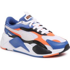 Sneakersy PUMA - Rs-X³ Miracle Jr 372912 01 Puma White/Firecracker. Niebieskie półbuty damskie Puma, ze skóry ekologicznej. W wyprzedaży za 299,00 zł.