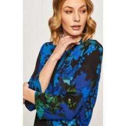 Desigual - Koszula. Niebieskie bluzki damskie Desigual, na co dzień, s, w kwiaty, z wiskozy, casualowe, ze stójką, bez rękawów. W wyprzedaży za 299,90 zł.