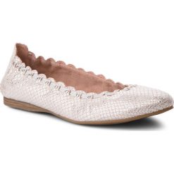 Baleriny TAMARIS - 1-22127-20 Lt.Rose Struct 653. Szare baleriny damskie lakierowane Tamaris, z materiału, na płaskiej podeszwie. W wyprzedaży za 159,00 zł.