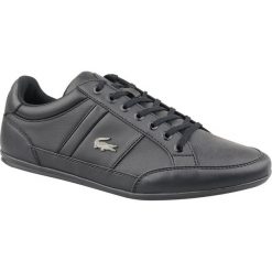 Lacoste Chaymon BL 737CMA009402H 42,5 Czarne. Czarne buty sportowe męskie Lacoste, ze skóry, bez zapięcia. W wyprzedaży za 449,99 zł.