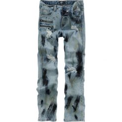 Rock Rebel by EMP Marc Jeansy niebieski. Niebieskie jeansy męskie Rock Rebel by EMP, na imprezę, z aplikacjami, z jeansu, rockowe, długie. Za 121,90 zł.