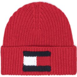 Tommy Hilfiger Czapka Czerwony. Czerwone czapki męskie TOMMY HILFIGER, bez wzorów, z bawełny. Za 238,95 zł.