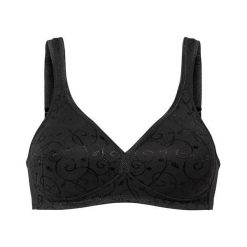 Triumph Biustonosz Elegant Cotton czarny female czarny 80B. Czarne biustonosze sportowe damskie Triumph, z haftami, z bawełny. Za 139,00 zł.